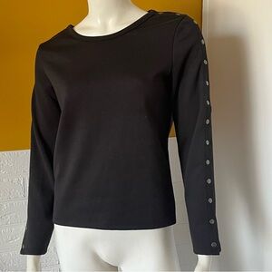 All Saints Crew neck sweatshirt with metal snaps along Long Sleeves size xs/s